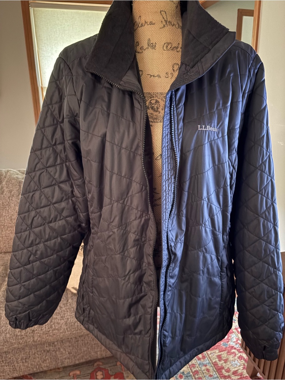 L.L. Bean Women's Quilted Puffer Jacket in Black
